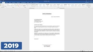 CARTA DE RENUNCIA Como redactar una carta de renuncia [upl. by Ylim414]