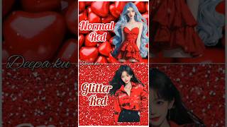 Normal red ♥️ VS glitter red ❤️ gown 👗 ring 💍 purse 👛youtube youtubeshorts trending ytshorts [upl. by Gloriana793]