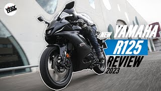 Yamaha R125 Review 2023  CBT sports bike tested on Road amp Track  Visordown [upl. by Retse]