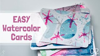 EASY WATERCOLOR CARDS  DIY Thank You Cards  Watercolor Ideas  Make Something Special [upl. by Alolomo]