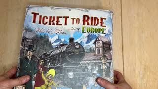 Board Game Reviews Ticket 2 Ride Europe [upl. by Aldwon6]