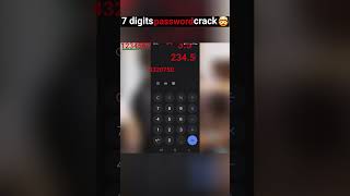 7 digits password crack 🤯 hack [upl. by Dracir]