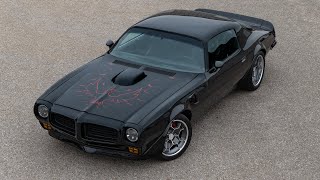 Restore A Muscle Cars 625HP Pro Touring 1973 Trans Am 6 speed manual 70 liter LS3 [upl. by Eoz]