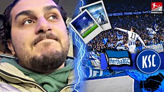 OLYMPIASTADION BRENNT 🔥🤯 Hertha BSC Berlin  Karlsruher SC Highlights  13 Spieltag Stadionvlog [upl. by Eniamrehc]