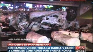 C5N  TRANSITO ACCIDENTE EN PANAMERICANA Y DEBENEDETTI PARTE 1 [upl. by Nickles]