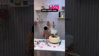 Anti gravity cake  topsy turvy cake  candy theme fondant cake [upl. by Ahsinoj]