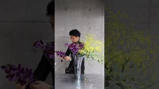 【Oncidium klotzschianumLathyrus odoratusEucalyptus】flower flowermaking flowerdesign floralart [upl. by Magdalene]