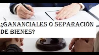 ¿Gananciales o separación de bienes [upl. by Renraw]