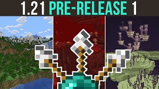 Minecraft 121 Pre Release 1 Auto Block Breaking Boat Leashing amp Portal Pearls [upl. by Annelak745]