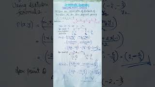 CoordinateGeometryClass10ncertchapter7Ex72Q2find coordinates of points of trisectionshort [upl. by Arnelle218]