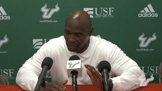 USF Football Houston Postgame Presser Coach Strong Ford Reaves Barnett [upl. by Deibel]