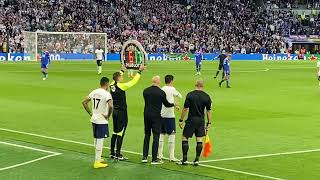 Tottenham v Leicester  Romero and Son substitution and Conte cam [upl. by Madelena]