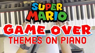 Super Mario Game Over Themes on Piano [upl. by Acassej]