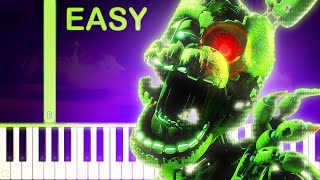 SALVAGED RAGE  Five Nights at Freddys Song  EASY Piano Tutorial [upl. by Mareld]