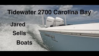 Tidewater 2700 Carolina Bay Sea Trial with Mercury 300hp engines [upl. by Lerrehs]