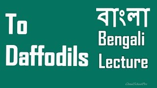 To Daffodils by Robert Herrick । বাংলা লেকচার  Poetry Bangla Lecture [upl. by Ru]