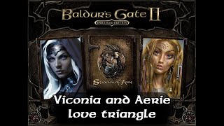 Viconia and Aerie love triangle Baldurs Gate II dialog  Fully voiced [upl. by Aleil]