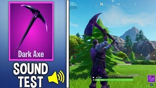 NEW DARK AXE PICKAXE Gameplay in Fortnite Sound and Review [upl. by Muryh368]