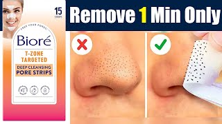 Bioré TZone Blackhead Remover Deep Cleansing Pore Strips Review Benefit Price Side Effects [upl. by Ashleigh696]