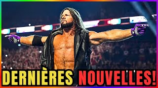 AJ STYLES QUITTE LA WWE  wwe wwenews ajstyles lastnews breakingnews wrestling wrestlingnews [upl. by Yhtac]