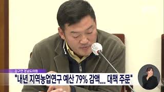 지역농업연구 예산 79 감액 대책 주문 20231116뉴스데스크MBC경남 [upl. by Collins]