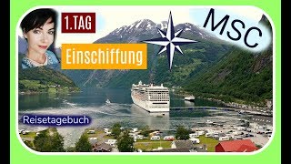 MSC KREUZFAHRT NORWEGISCHE FJORDE  TAG 1  DOKU  Schiff  Urlaub [upl. by Ahselat820]