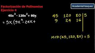 Factorización de Polinomios  Ejercicio 4 [upl. by Grigson]