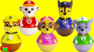 Paw Patrol Weebles on Seal Island Sliding Slime Fun [upl. by Ibib]