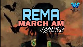 REMA  MARCH AM Official video lyrics eminem [upl. by Llewkcor603]