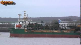 Suction Dredger Britannia Beaver leaving the Port Of Tilbury [upl. by Inttirb]