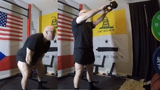 2272019 Orc Mode Training  GPP Work  Kettlebell Swings Face Pulls amp Press [upl. by Rillis411]