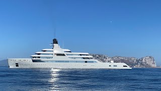 SOLARIS Roman Abramovich’s new 140m Lloyd Werft built Explorer Yacht at Gibraltar Eastern side [upl. by Ocicnarf]