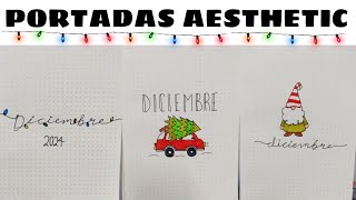 Ideas de portadas navideñas 🎄 AESTHETIC 💛🫎 [upl. by Jahdal]