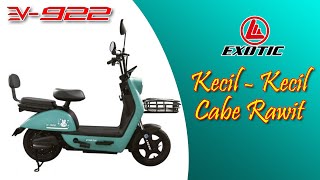 Sepeda Listrik terbaru Exotic EV 922 Kecil Bertenaga [upl. by Skillern]