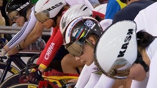 Womens Keirin Final  2014 Track Cycling World Cup  London [upl. by Benita]