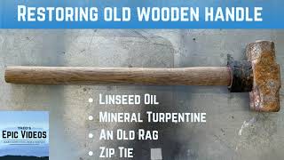 Wood Handle Restoration  Linseed Oil amp Mineral Turpentine [upl. by Tacye]