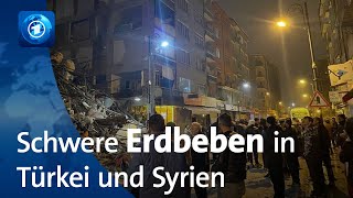 Schweres Erdbeben mit Hunderten Toten in der Türkei und in Syrien [upl. by Eohce]