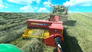 Baling Hay On A Dairy Farm l 1st Crop Small Square Bales l 2024 Hay Season [upl. by Cuthbertson]