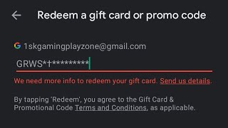 We need more info to redeem your gift card Send us details full solution [upl. by Rodge]