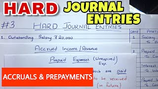 HARD Journal Entries by Saheb Academy  Class 11  BCOM  CA Foundation [upl. by Oijres]