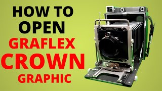 Graflex Crown Graphic How to Open the Front of the 4x5 Crown Graphic Camera [upl. by Ekusoyr]