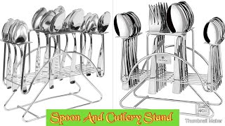 cutlery rack and spoon holder  stainless steel mirror finishing spoon for kitchen  perfect design [upl. by Leisam]