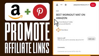 How To Promote Amazon Affiliate Links On Pinterest  Pinterest Affiliate Marketing Tutorial 2024 [upl. by Sousa]