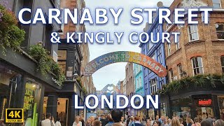 CARNABY STREET  SOHO LONDON  4K [upl. by Hasan699]