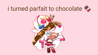 turning parfait cookie to chocolate🍫 cookie run kingdom [upl. by Altaf599]