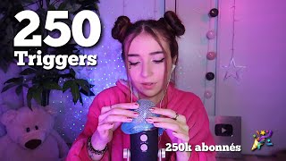 ASMR  250 DECLENCHEURS 250k abonnés 🎉 [upl. by Ahtanaram]