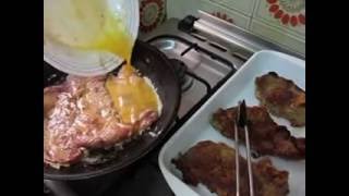 CARNE FRITA REBOZADA CON HARINA Y HUEVO [upl. by Noswal]