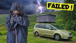 Testing My Roof Tent Camping in a Massive STORM  not a great night [upl. by Abercromby]