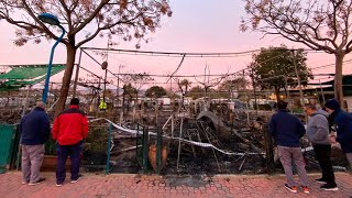 Catorce parcelas afectadas por el fuego en el camping de Bolnuevo [upl. by Zipah]