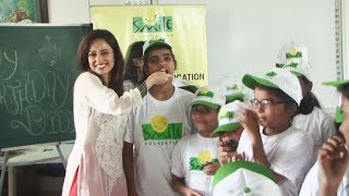 Nushrat Bharucha Celebrates Her Birthday With Kids Of Smile Foundation [upl. by Ykcul281]